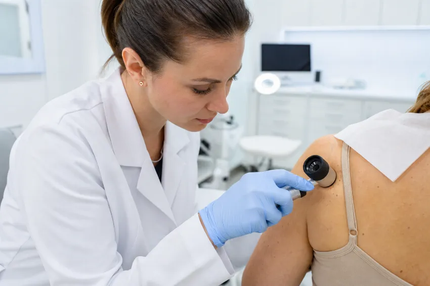 pregled znamenj pri dermatologu