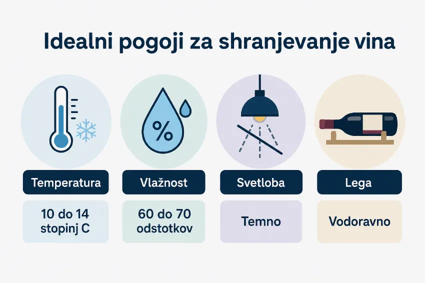 pogoji za shranjevanje vina doma