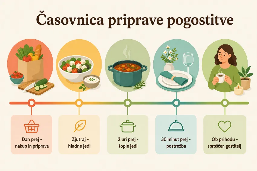 časovnica priprave pogostitve